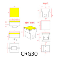 CRG30 DC12V Low Voltage In Ground RGB or WW LED Aluminum Brick Paver Light Square IP67 Waterproof