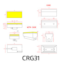CRG31 DC12V Low Voltage In Ground RGB or WW LED Brick Paver Light Rectangle IP67 Waterproof