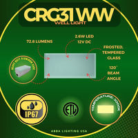 CRG31 DC12V Low Voltage In Ground RGB or WW LED Brick Paver Light Rectangle IP67 Waterproof