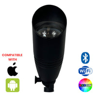 DL05R Total 31W RGBCW Cast Aluminum 12V AC/DC Low Voltage Integrated LED Smooth Bullet Directional Outdoor Spotlight IP65