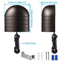DLA04 12-Pack 5W Low Voltage 3000K Warm White Integrated  LED Outdoor Fence Deck Down Lights Package, 12V LED Step Patio Landscape Lights