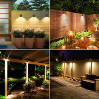 DLA04 12-Pack 5W Low Voltage 3000K Warm White Integrated  LED Outdoor Fence Deck Down Lights Package, 12V LED Step Patio Landscape Lights