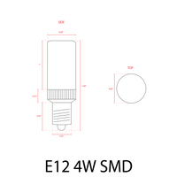 E12 4W SMD 12V Low Voltage LED Light Bulbs Dimmable Energy Saving Light Bulb