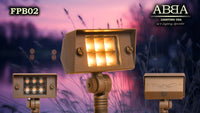 FPB02 Cast Brass Flood Light | 2W-7W 3000K Warm White Integrated LED 12V Low Voltage Landscape Light