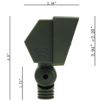 FPB02 Brass Rectangular Built-In LED Directional Flood Light Adjustable Lighting.