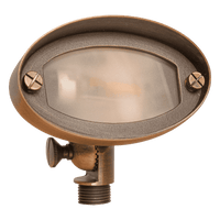 FPB03 Brass Oval LED Directional Flood Light Adjustable Lighting - Kings Outdoor Lighting