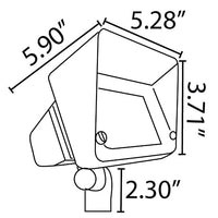 FPBCC05 4x/8x/12x Package Cast Brass 3CCT Adjustable 3W-10W Rectangular Built-In LED Flood Light 12V Low Voltage Fixture