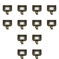 FPBCC04 4x/8x/12x Package Cast Brass 3CCT Adjustable 2W-7W Rectangular Built-In LED Floodlight 12V Low Voltage Fixture