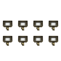 FPBCC04 4x/8x/12x Package Cast Brass 3CCT Adjustable 2W-7W Rectangular Built-In LED Floodlight 12V Low Voltage Fixture