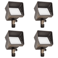 FPBCC05 4x/8x/12x Package Cast Brass 3CCT Adjustable 3W-10W Rectangular Built-In LED Flood Light 12V Low Voltage Fixture