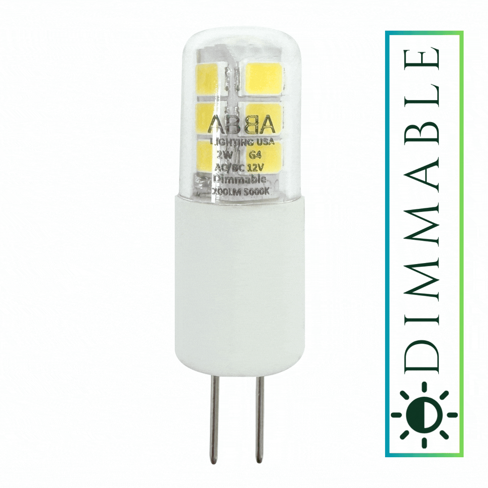 Outdoor Landscape Lighting LED 12V Low Voltage G4 2W/3W Dimmable SMD Bi Pin LED Capsule 12V Low Voltage Bulb Energy Efficient Light IP65 Waterproof