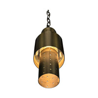 HLB02 4x/8x/12x Package LED 12V Low Voltage Brass Cylinder Pendant Light Hanging Downlight Fixture 5W 3000K Bulb