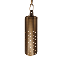 HLB09 4x/8x/12x Package 12V LED Low Voltage Brass Cylinder Pendant Light Hanging Downlight Fixture with 5W 3000K Bulb