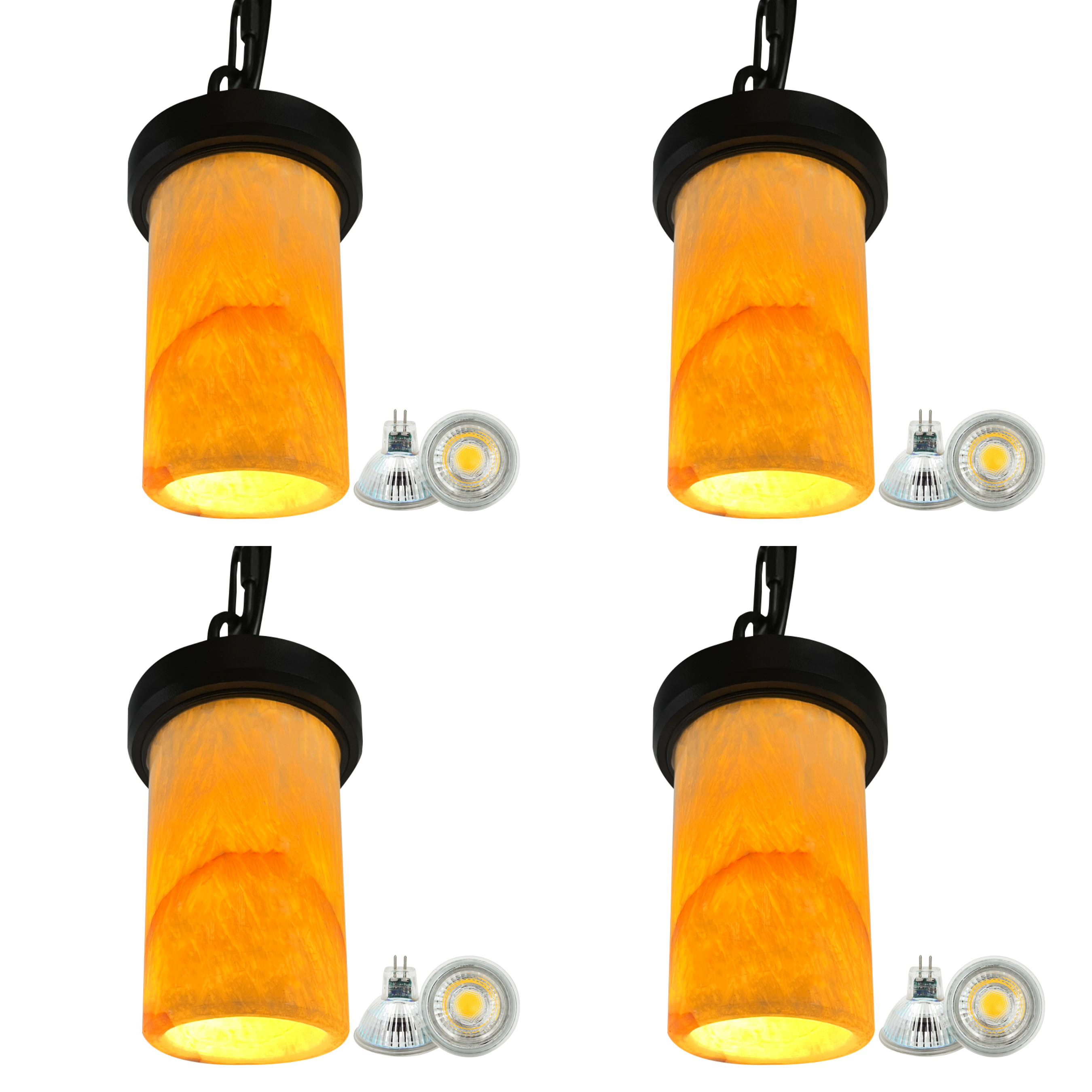 HLS70 12V 4x/8x/12x LED 12V Low Voltage Stainless Steel Marble Cylinder Pendant Light Hanging Downlight Fixture with 5W 3000K Bulb