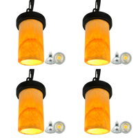 HLS70 12V 4x/8x/12x LED 12V Low Voltage Stainless Steel Marble Cylinder Pendant Light Hanging Downlight Fixture with 5W 3000K Bulb