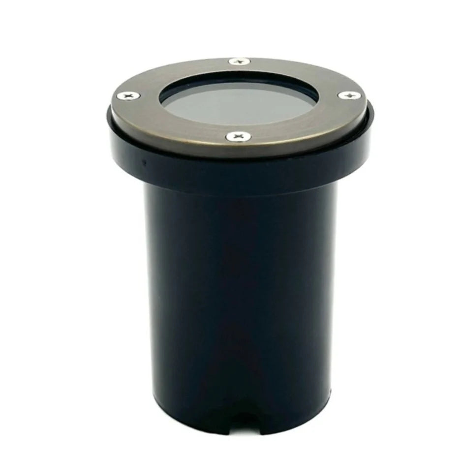 Outdoor Landscape Lighting LED 12V Low Voltage UNBP06 Rein Brown Brass In-Ground Well Light Low Voltage Outdoor Lighting