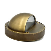 STBP06 Rein Cast Brass Round Half Moon Step Deck Light Low Voltage Outdoor Landscape Lighting