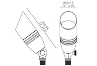 IUL01 Low Voltage Brass Adjustable 3W-12W Integrated 2700K LED Spot Light Outdoor Landscape Lighting