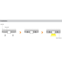 BN5616 Plaster In 8 ft Bendable Aluminum Channel 10 Pack LED Strip Light Cover