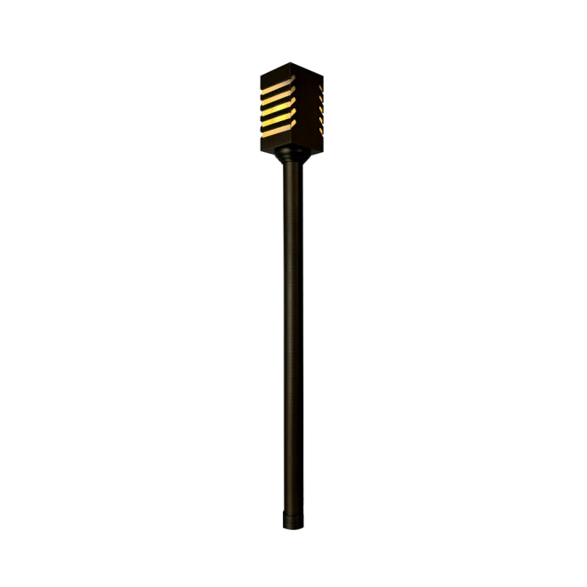 Outdoor Landscape Lighting LED 12V Low Voltage PLB24 4x/8x/12x Package Cast Brass Path and Area Light LED 12V Low Voltage Pathway Outdoor Lighting Landscape Fixture 3W 3000K Bulb