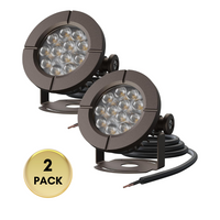 ULBA01 Aluminum Underwater Landscape AC12V 6W 3000K 580LM Integrated LED Fountain Light Pond Lighting IP68 Package of 2