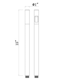 Post Modern 2-Pack Cast Brass 3W 2700K Warm White Integrated LED 12V Low Voltage Bollard Path Landscape Light