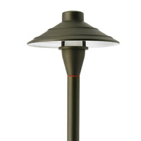 PL44B G4 Solid Brass Medium Mushroom Hat Path Light - Light Bronze Finish Low Voltage Landscape Lighting