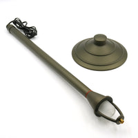 PL44B G4 Solid Brass Medium Mushroom Hat Path Light - Light Bronze Finish Low Voltage Landscape Lighting