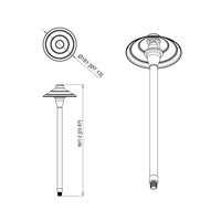 PL44B G4 Solid Brass Medium Mushroom Hat Path Light - Light Bronze Finish Low Voltage Landscape Lighting