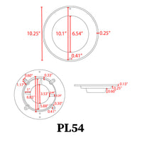 PL54 Pool and Spa RGB/RGBW Color Changing 12V Stainless Steel Low Voltage Light IP68
