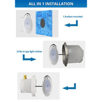 PL54 Pool and Spa RGB/RGBW Color Changing 12V Stainless Steel Low Voltage Light IP68