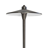 PL79B with G4 3W 2700K 4x/8x/12x Package Solid Brass Large Mushroom Hat Path Light - Light Bronze Finish Low Voltage Landscape Lighting
