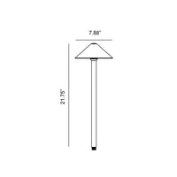 PL81B G4 Solid Brass Mushroom Hat Path Light - Light Bronze Finish Low Voltage Landscape Lighting