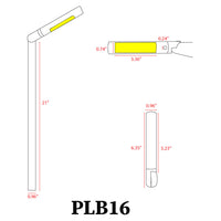 PLB16 Adjustable Lamp Ready Brass Round L-Shaped 12V Low Voltage Pathway Light