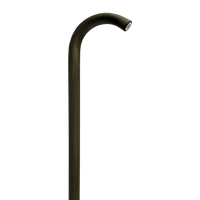 PLB21 Cast Brass 3W 3000K Warm White Integrated LED Cane Style Curved 12V Low Voltage Pathway Light