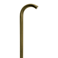 PLB21 4x/8x/12x Package Cast Brass 3W 3000K Warm White Integrated LED Cane Style Curved 12V Low Voltage Pathway Light