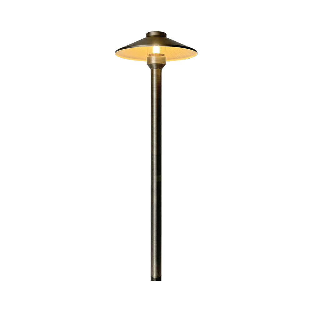 PLB26 Outdoor Garden Pathway Light | 12V Low Voltage Brass Path Light
