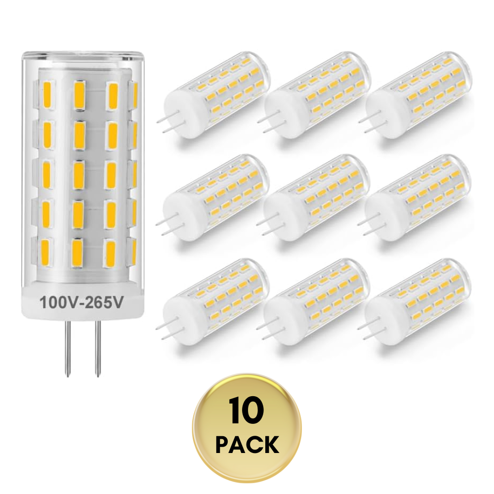 10 Pack G4 5W Bi Pin 3000K/4000K/6000K LED Capsule 450LM 120V Line Voltage Bulb Energy Efficient Light IP20