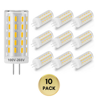 10 Pack G4 5W Bi Pin 3000K/4000K/6000K LED Capsule 450LM 120V Line Voltage Bulb Energy Efficient Light IP20