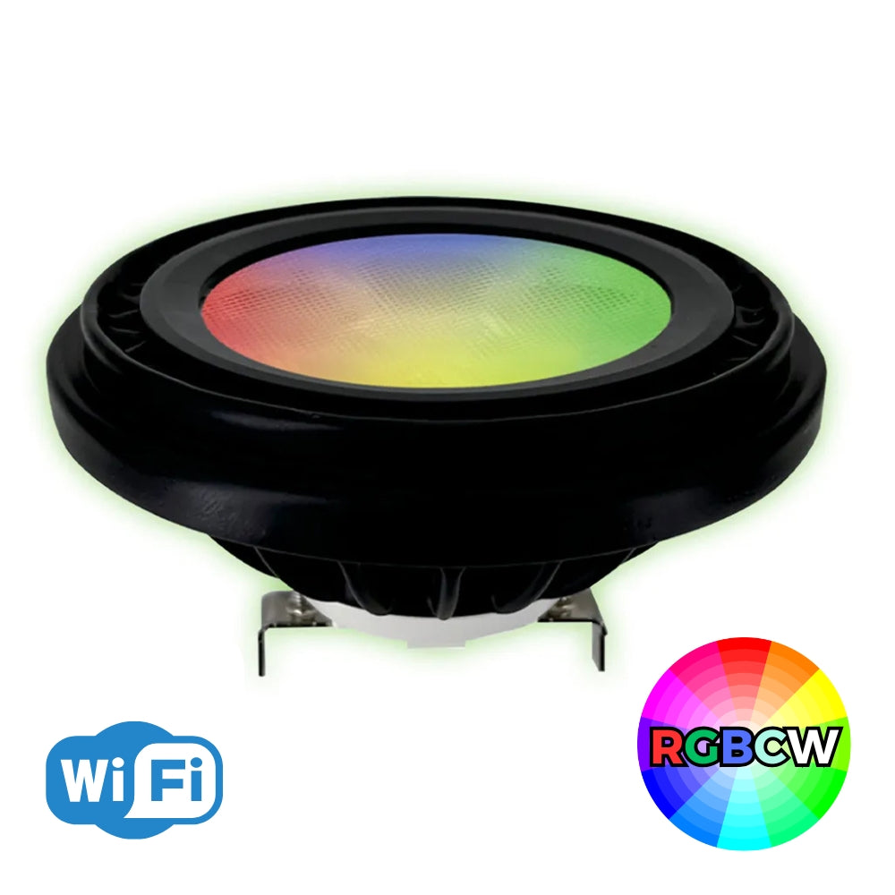 PAR36 12W LED RGB + Tunable 2700K-5000K, 12W, Smartphone Controlled, Dimmable, W-Fi Controlled IP67 Waterproof Low Voltage Bulbs