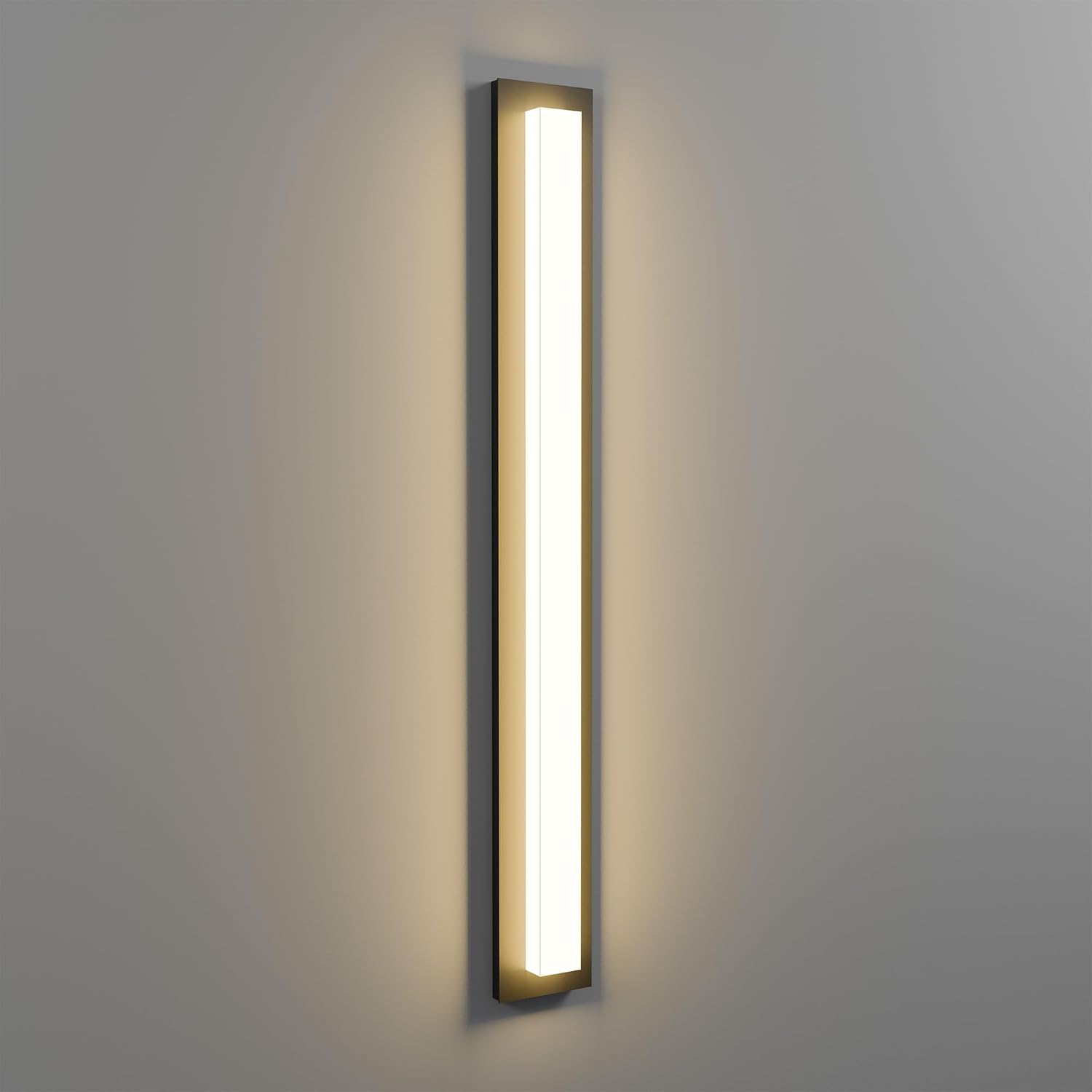 SCH17 1-Pack LED 39.4 Inch Rectangular Modern Outdoor Wall Sconce Light 2500LM, 2900K Aluminum and Acrylic Integrated LED 46W Line Voltage 110V AC IP65