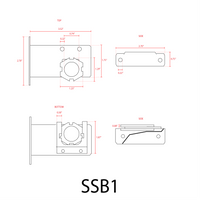 SSB1 Gutter Mount Stainless Steel Bracket for Landscape Lighting Fixture