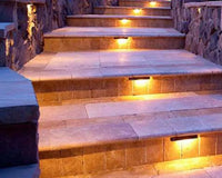 STA04 3+3W 3CCT 3000K/4000K/5000K 12V Low Voltage Cast Aluminum Rectangular Surface Mount LED Step or Deck Light