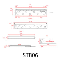 STB06 3W 2700K or 3000K Warm White 12V Low Voltage Retaining Wall Step Lights LED Aluminum Hardscape Paver Lighting
