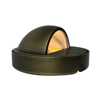 STB09 4x/8x/12x Package LED Brass Round Deck Light Surface Mount 12V Low Voltage Landscape Lighting 3W 2700K Bulb