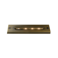 STB16 2W LED Cast Brass Surface Mounted Slim Horizontal Outdoor & Indoor Brass Step Light 12V Low Voltage