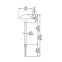 ALPCC06 12-Pack 5W 3CCT LED Landscape Pathway Light Package, 12V Low Voltage Modern Path Lights