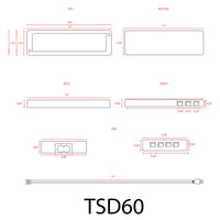 TSDC60 –  Heavy Duty 12V DC 60W  Low Voltage Transformer for LED Modules