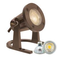 ULB01 4x/8x/12x Package 12V Low Voltage Underwater Brass LED Fountain Pond Lighting with 5W 3000K Bulb