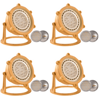 ULB02 4x/8x/12x Package Cast Brass PAR36 LED 12V Low Voltage Underwater Pond Light IP68 Waterproof 10W 160° 3000K Bulb